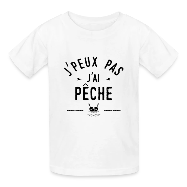 J'peux Pas, J'ai Pêche ! sur T-shirts Russell Enfant