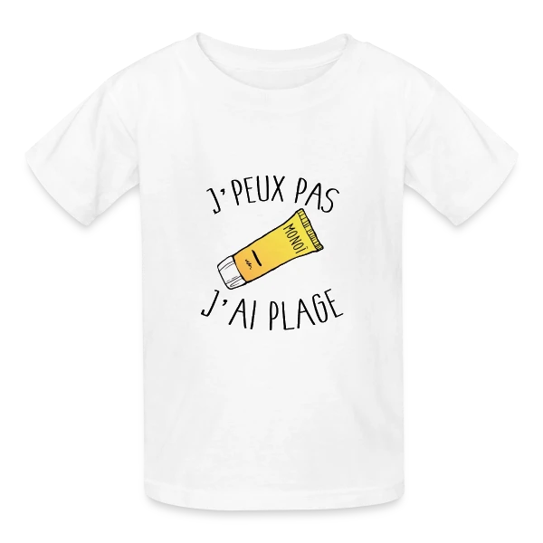 J'peux Pas J'ai Plage sur T-shirts Russell Enfant