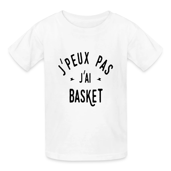 Je peux pas, j'ai basket ! sur T-shirts Russell Enfant