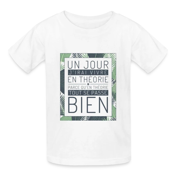 Un Jour J'Irai Vivre en Théorie sur T-shirts Russell Enfant