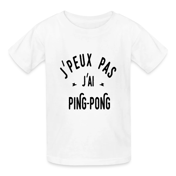 J'peux Pas, J'ai Ping Pong ! sur T-shirts Russell Enfant