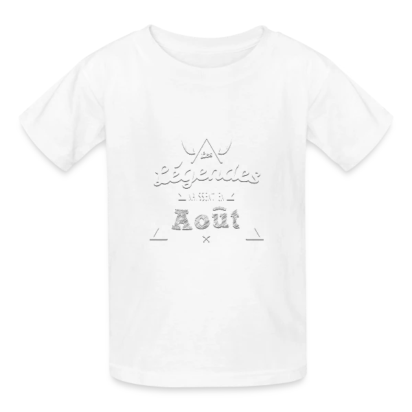 Les Légendes Naissent en Août sur T-shirts Russell Enfant