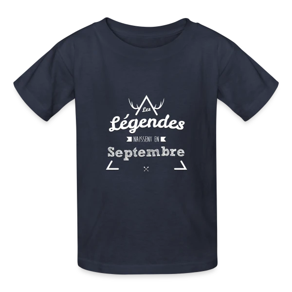 Anniversaire : Légende Née en Septembre sur T-shirts Russell Enfant