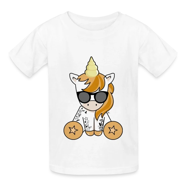 Licorne Hipster Stylée sur T-shirts Russell Enfant