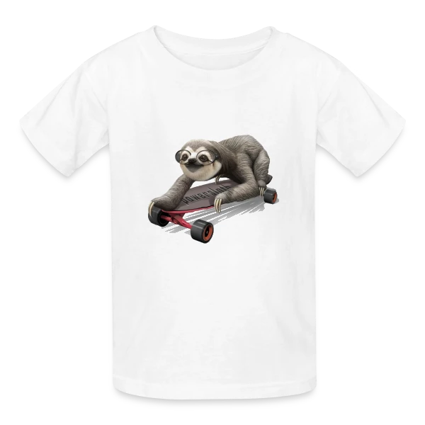 Paresseux Skateur Stylé sur T-shirts Russell Enfant
