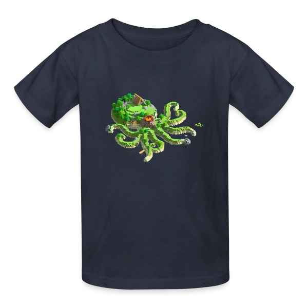 OctoCraft - L'île aux pieuvres sur T-shirts Russell Enfant