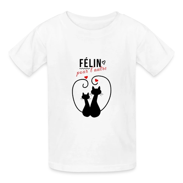 Félin pour l'autre sur T-shirts Russell Enfant