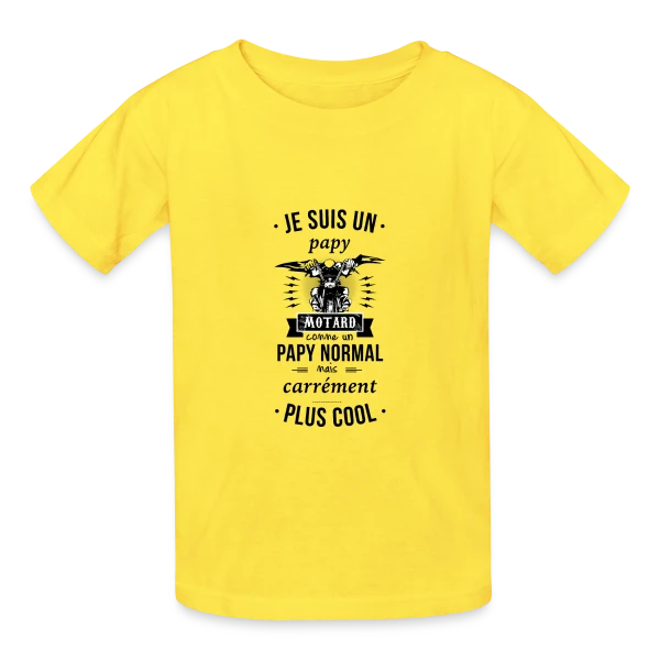 Papy Motard sur T-shirts Russell Enfant