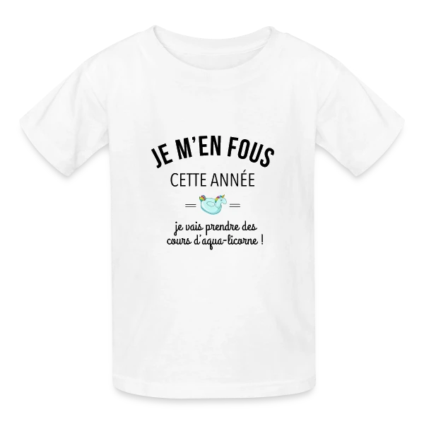 Cours d'Aqua-Licorne : Plongez dans la Bonne Humeur sur T-shirts Russell Enfant