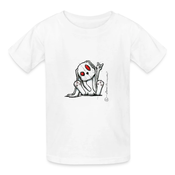 Lapin Rockeur Métal sur T-shirts Russell Enfant