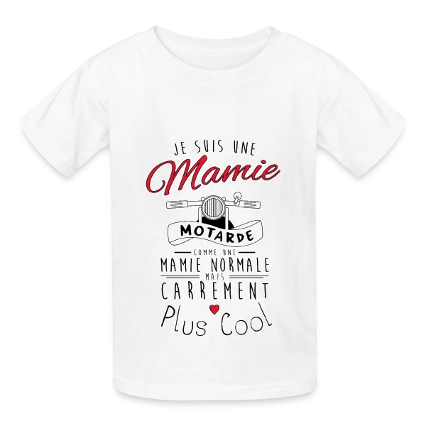 Mamie Motarde Super Cool sur T-shirts Russell Enfant