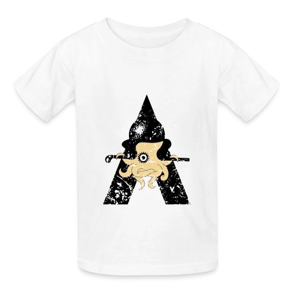 Poulpe Mécanique Steampunk sur T-shirts Russell Enfant