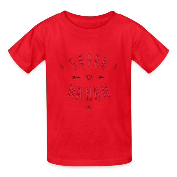 Super Maman : Cœur et Flèche, Votre Héroïne Quotidienne sur T-shirts Russell Enfant