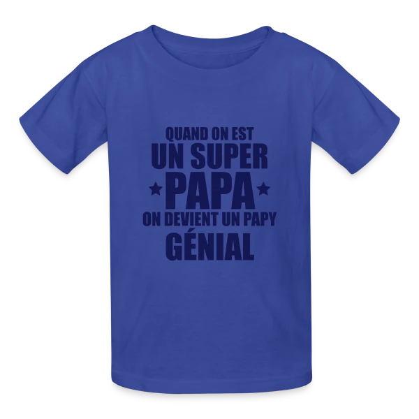 Annonce Grossesse : On Devient un Papy Génial ! sur T-shirts Russell Enfant