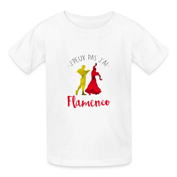 J'peux pas j'ai Flamenco sur T-shirts Russell Enfant