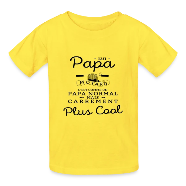 Papa Motard - Passion Vitesse sur T-shirts Russell Enfant