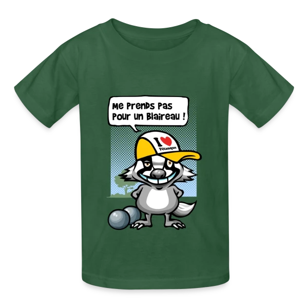 Blaireau Pétanque : Le Maître des Boules sur T-shirts Russell Enfant