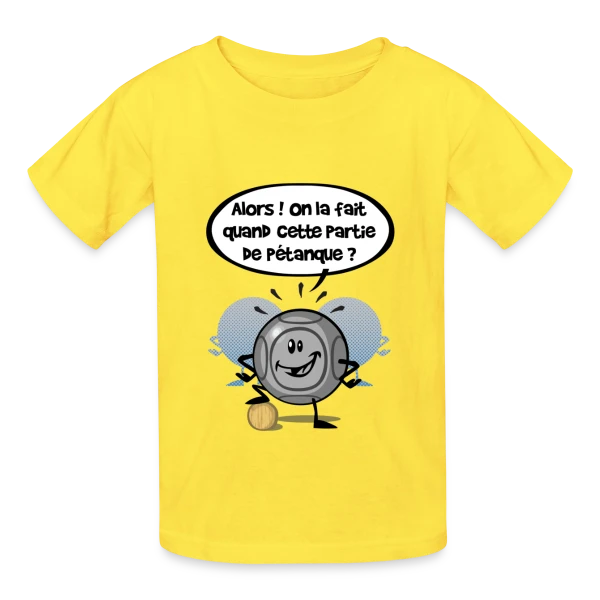 Pétanque ?! : La Question Qui Tue (ou pas) sur T-shirts Russell Enfant