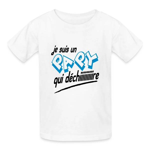 Papy d'Enfer sur T-shirts Russell Enfant