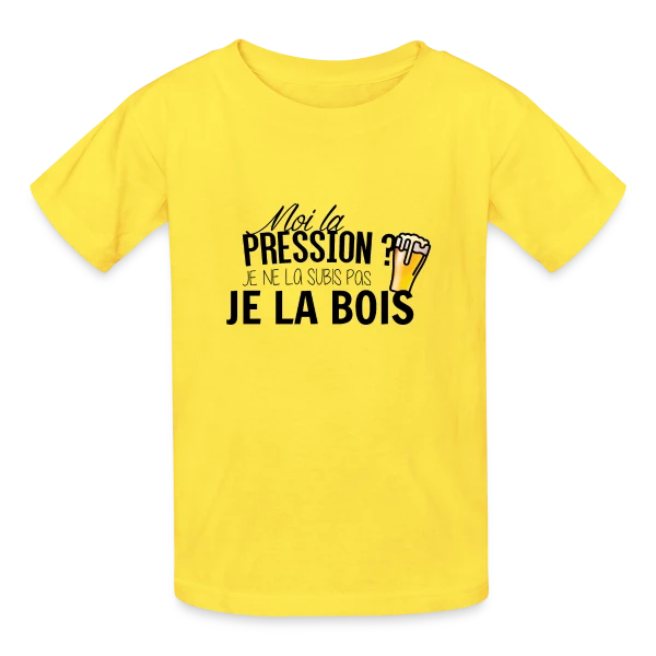 La pression, je la bois ! sur T-shirts Russell Enfant