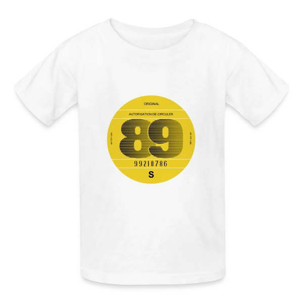 Voiture Vintage France 1989 - Esprit Rétro sur T-shirts Russell Enfant