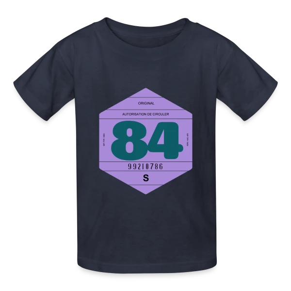 Vignette Automobile 1984 Rétro France sur T-shirts Russell Enfant