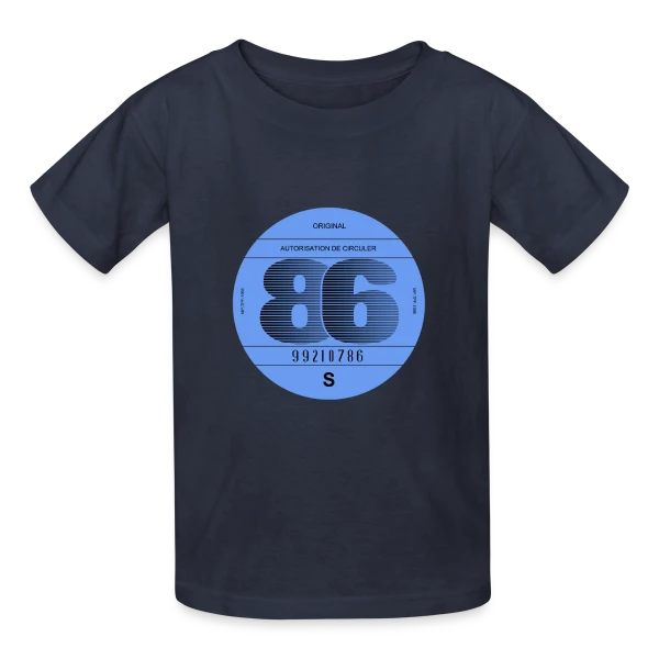 1986: Icône Rétro Automobile Française sur T-shirts Russell Enfant