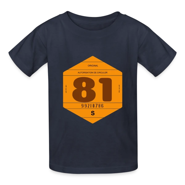 Vintage Vignette Automobile France 1981 sur T-shirts Russell Enfant