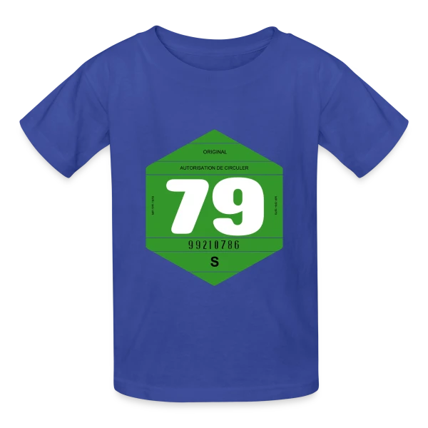 Vignette Automobile Vintage France 1979 sur T-shirts Russell Enfant