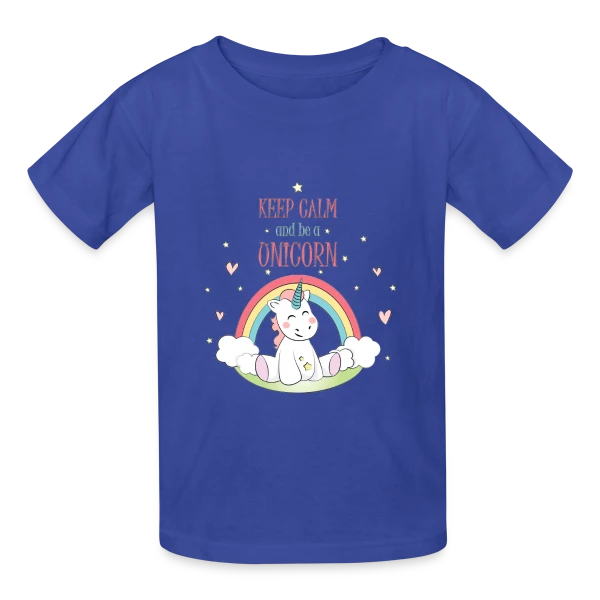 Licorne Arc-en-ciel sur T-shirts Russell Enfant