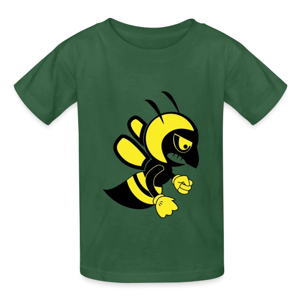 Abeille Furieuse Cartoon sur T-shirts Russell Enfant