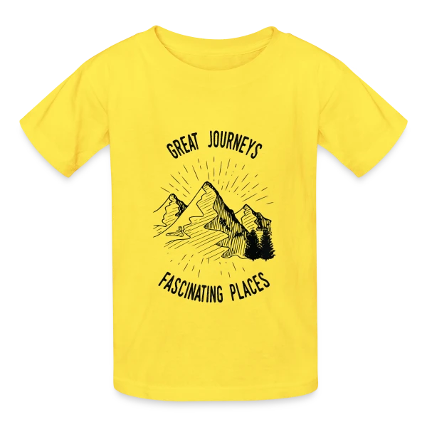 Grandes Aventures Montagneuses sur T-shirts Russell Enfant