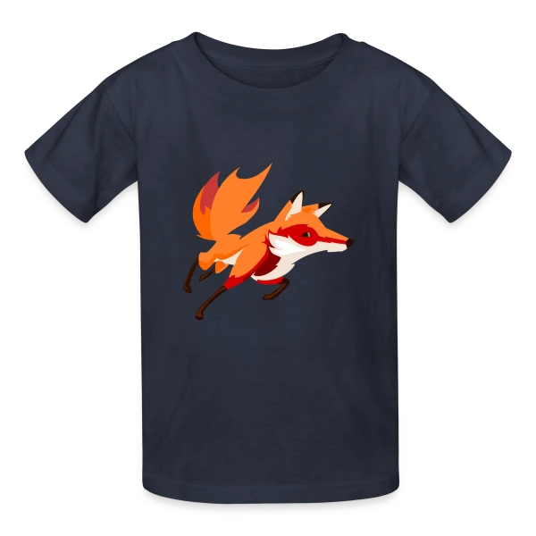 Renard Vif et Stylisé sur T-shirts Russell Enfant