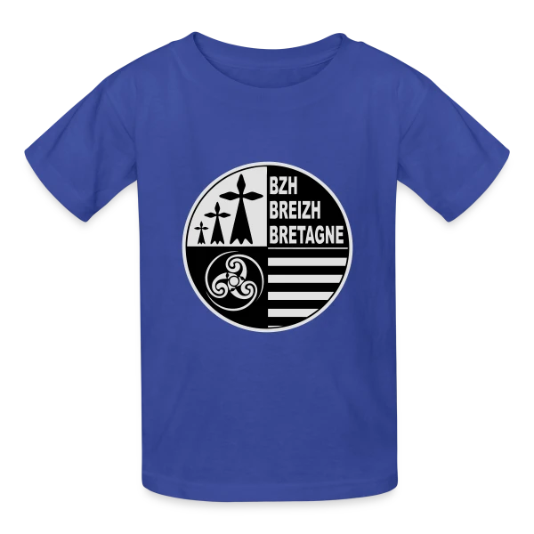 Emblème Breton Breizh sur T-shirts Russell Enfant