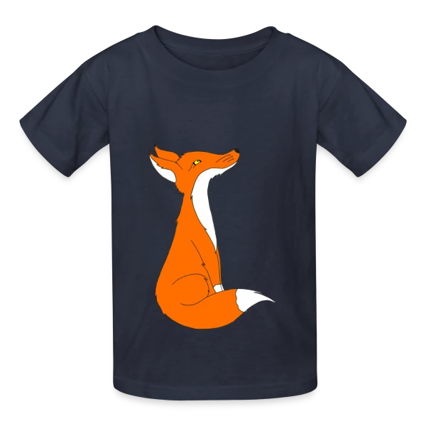 Renard Curieux Cartoon sur T-shirts Russell Enfant