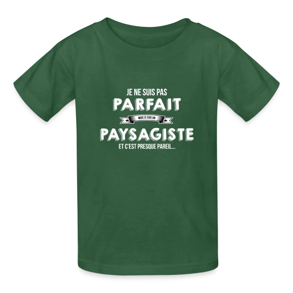 Paysagiste Fier Bannière sur T-shirts Russell Enfant
