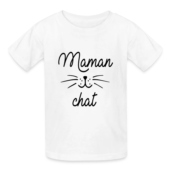 Maman Chat qui Déchire sur T-shirts Russell Enfant
