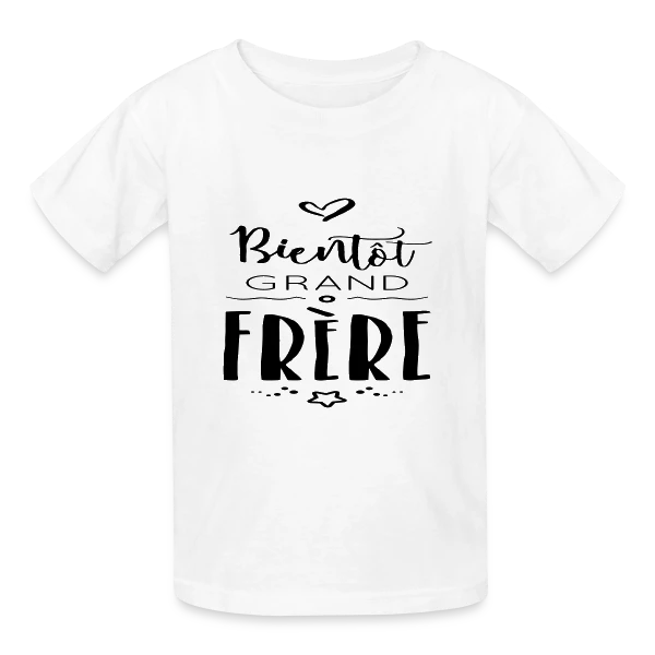 Bientôt Grand Frère sur T-shirts Russell Enfant