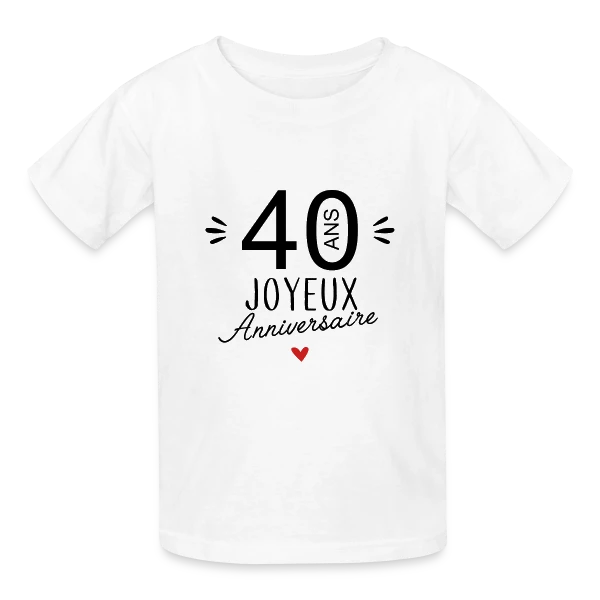 Anniversaire 40 Ans : La Fête Commence ! sur T-shirts Russell Enfant