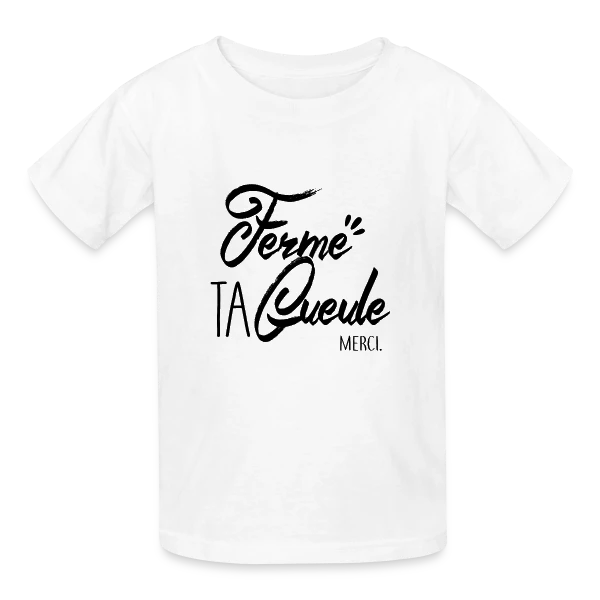 Humour : Chut ! Message Subtil sur T-shirts Russell Enfant