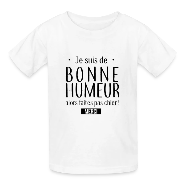Bonne Humeur : L'Afficher avec Style sur T-shirts Russell Enfant