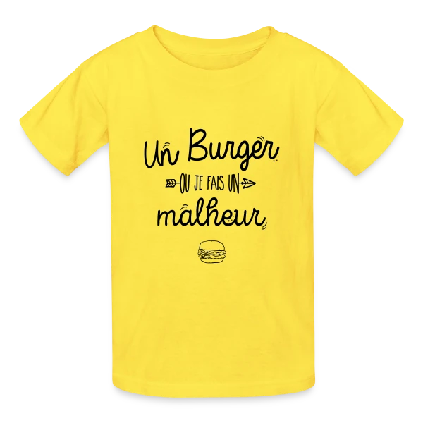 L'Empereur du Burger sur T-shirts Russell Enfant