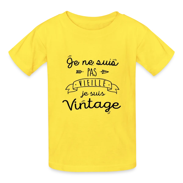 Je suis vintage, pas vieille sur T-shirts Russell Enfant