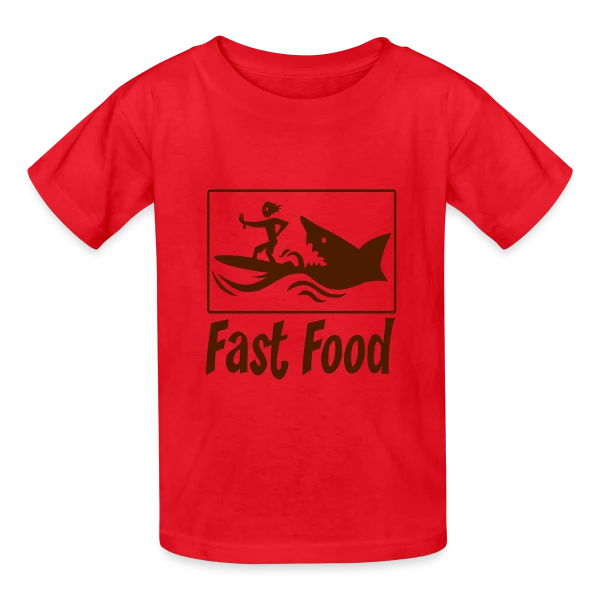 Fast Food : Le Plaisir de la Malbouffe Stylée sur T-shirts Russell Enfant