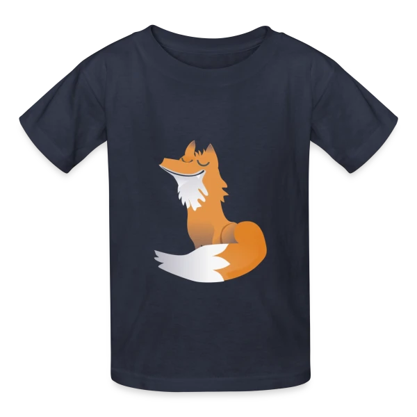 Renard Zen Élégant sur T-shirts Russell Enfant
