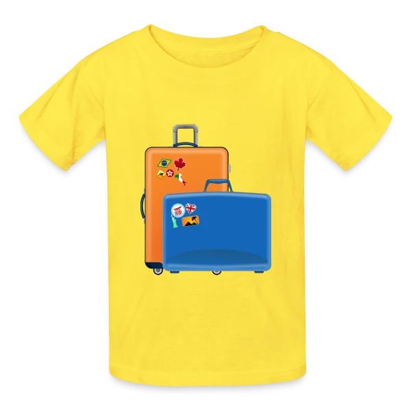 Valises du Monde Entier sur T-shirts Russell Enfant