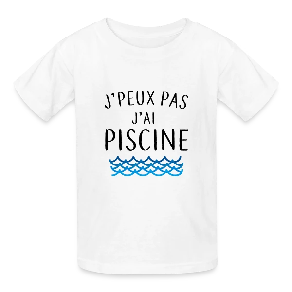 J'peux pas j'ai piscine - La Réplique Culte sur T-shirts Russell Enfant
