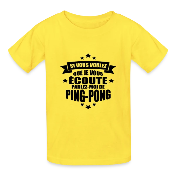 Accro au Ping-Pong : Ma Passion, Ma Vie, Mon Humour sur T-shirts Russell Enfant