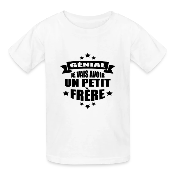 Bientôt Petit Frère : L'Annonce Adorable sur T-shirts Russell Enfant