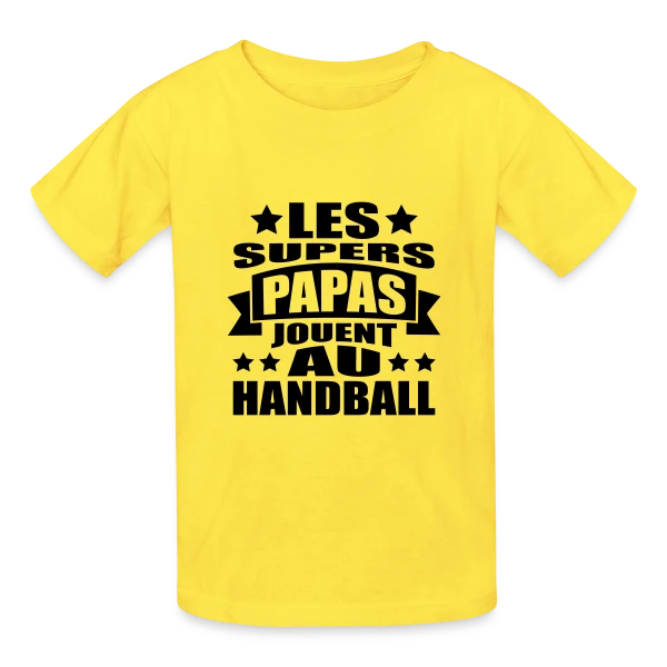 Papa Handball : Le Super Papa des Terrains sur T-shirts Russell Enfant